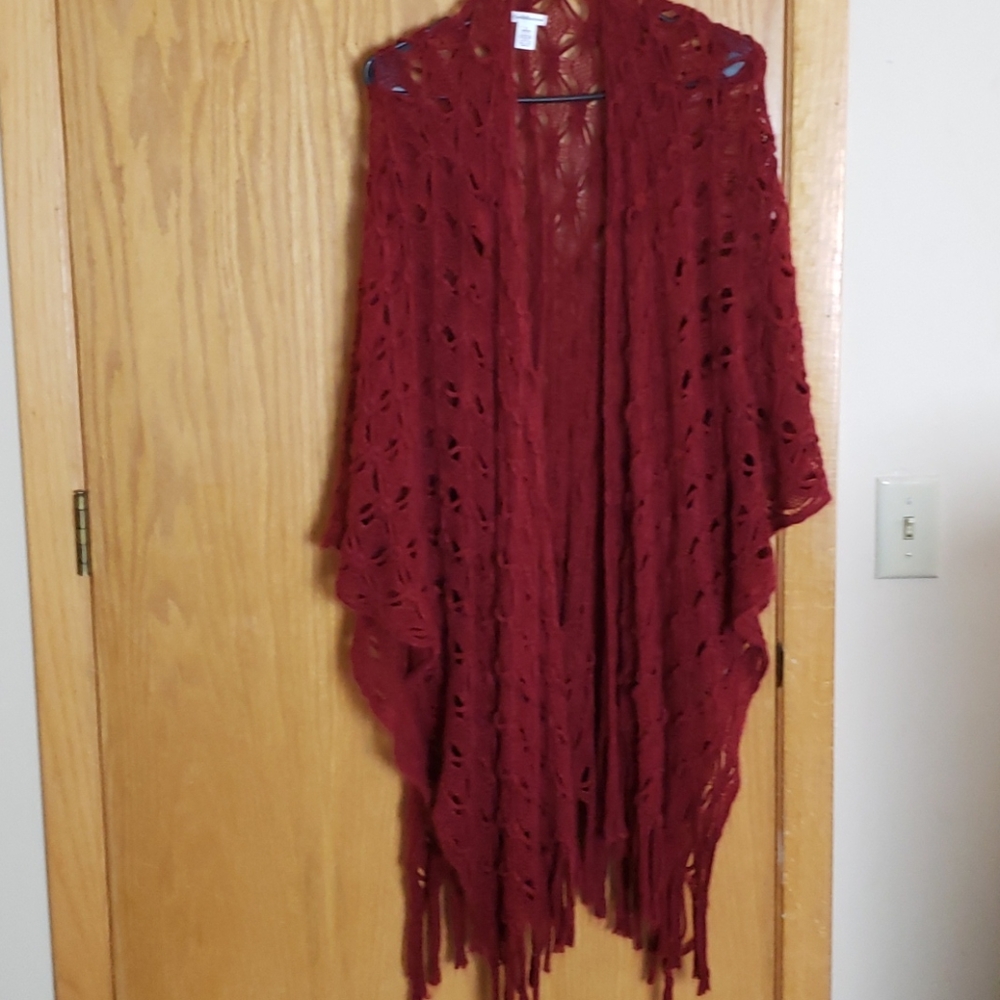 Women Maroon Shawl Shrug Wrap